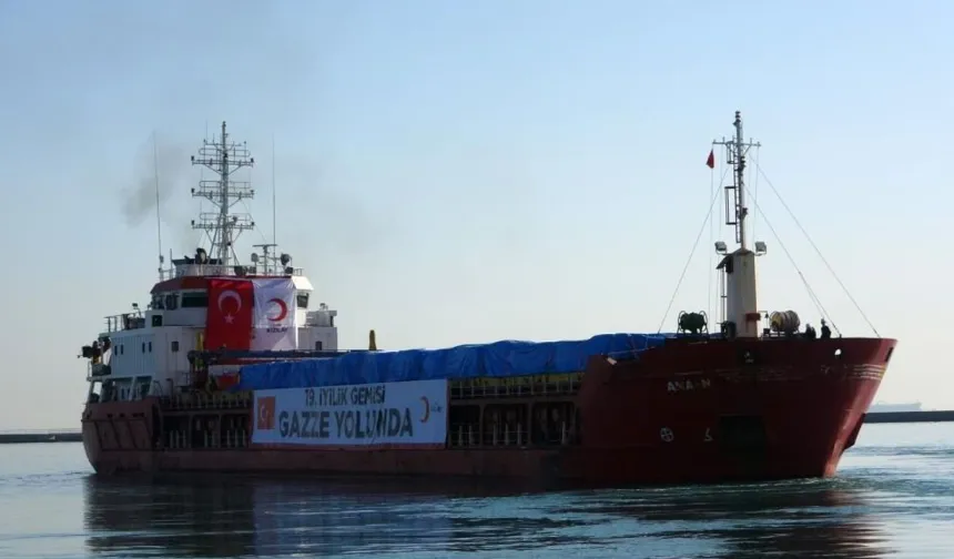 19’uncu İyilik Gemisi Mersin’den Gazze’ye Hareket Etti