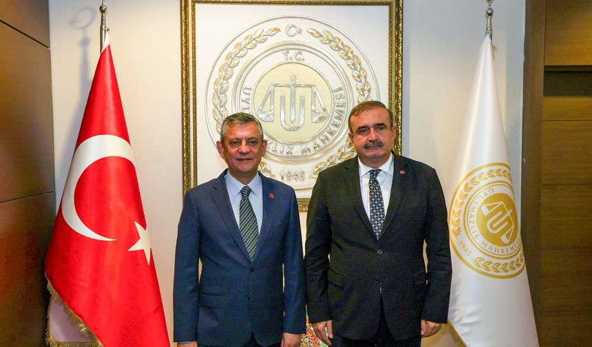 Özgür Özel’den Uyuşmazlık Mahkemesi Başkanı Güleç’e Ziyaret