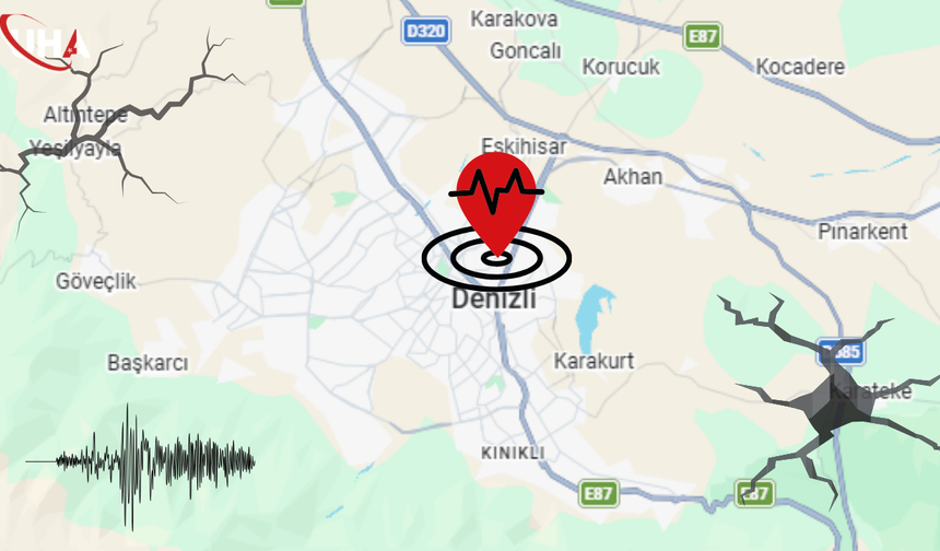 Denizli'de 4.0 Büyüklüğünde Deprem Meydana Geldi