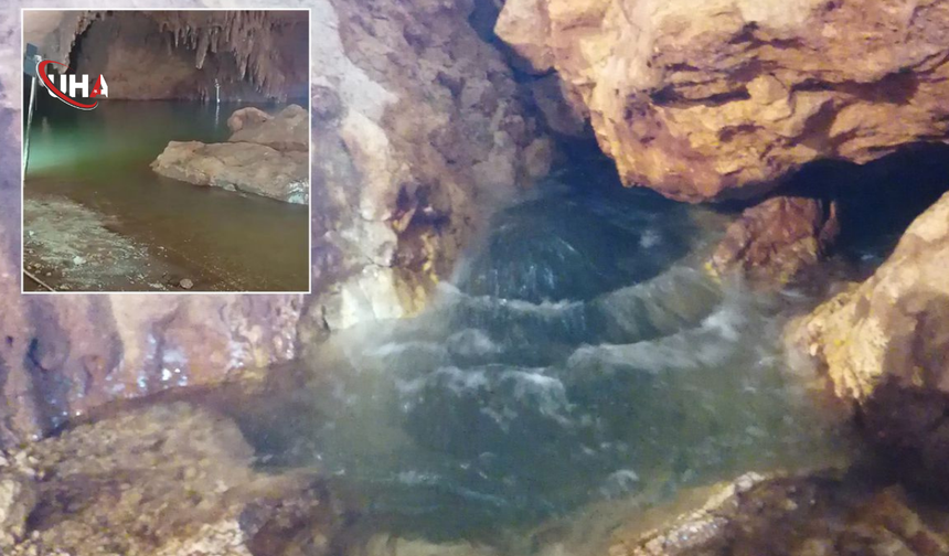 Mersin'De Cennet Mağarası 13 Yıl Sonra Suyla Doldu