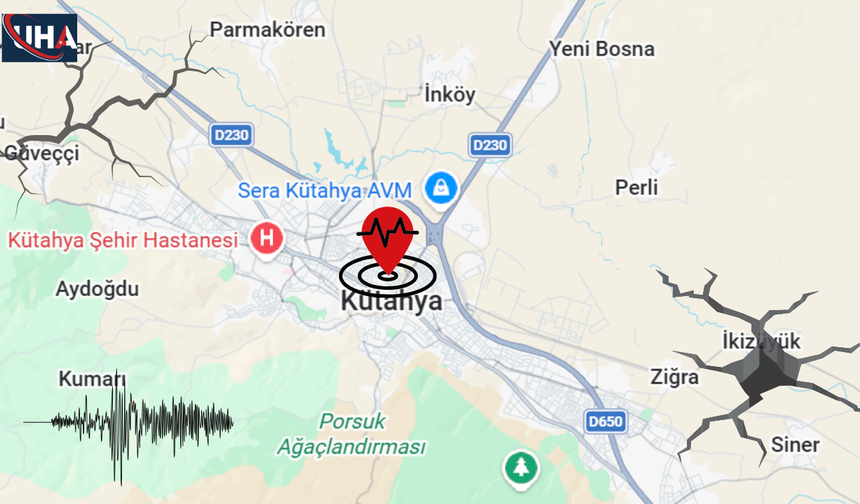 Kütahya'da Korkutan Deprem: 4,8 ile Sarsıldı