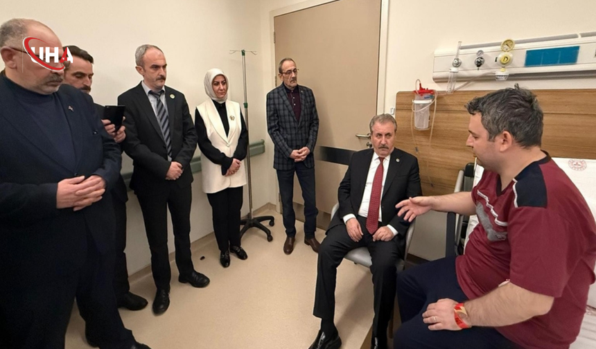 Mustafa Destici, Kaymakam Ahmet Kurt’u Hastanede Ziyaret Etti