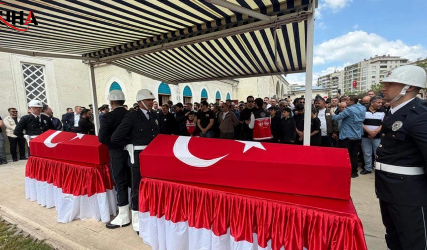 Çorlu'da Şehit Düşen Kahraman Polislerimize Veda Töreni Düzenlendi