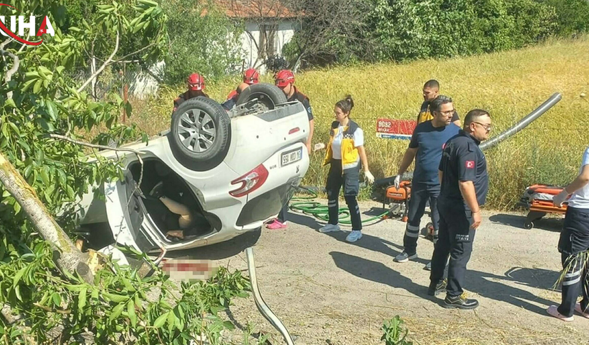 Edremit’te Kontrolden Çıkan Otomobil Takla Attı: 1 Ölü, 3 Yaralı