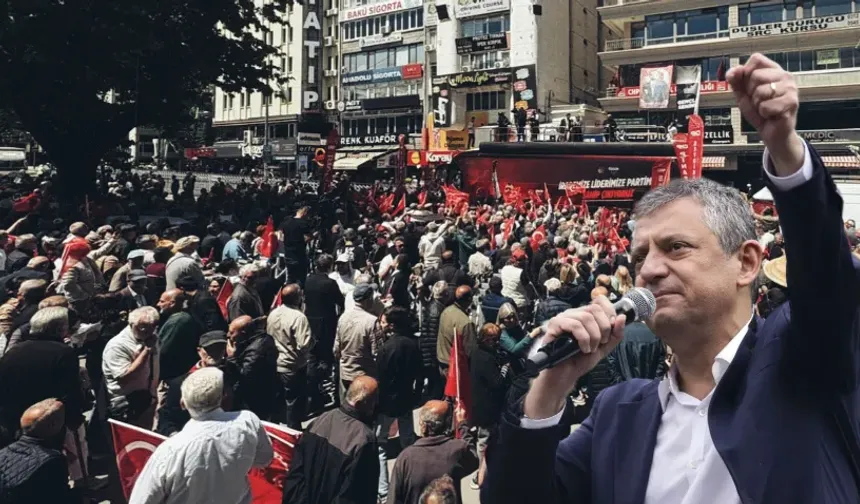 Güvenpark’ta Gözler Özgür Özel’in Konuşmasında! Binaya Posteri Asıldı…