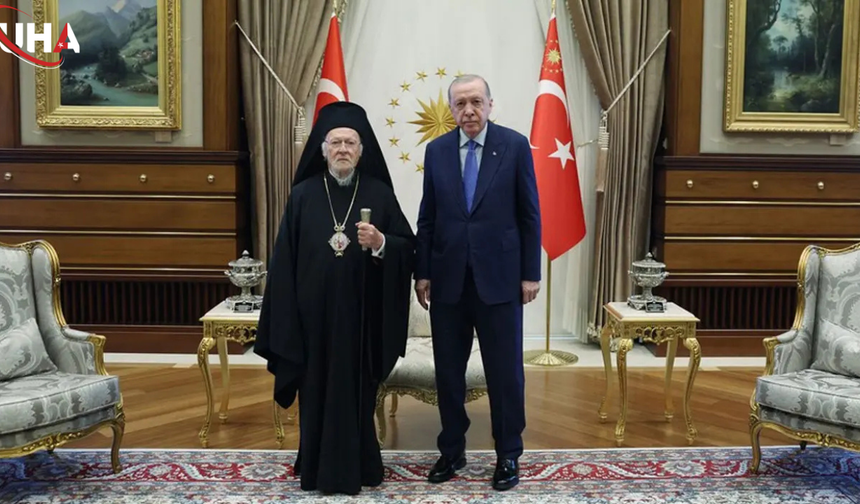 Cumhurbaşkanı Erdoğan, Fener Rum Patriği Bartholomeos’u Kabul Etti