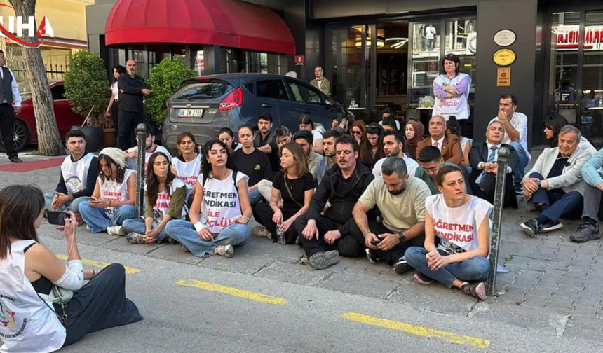 Ankara'da Öğretmenlere Polis Ablukası: Otel Önünde Oturma Eylemi