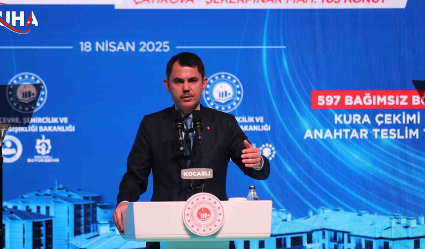 Bakan Murat Kurum Kocaeli'de Tarihi Kura Töreninde Konuşuyor
