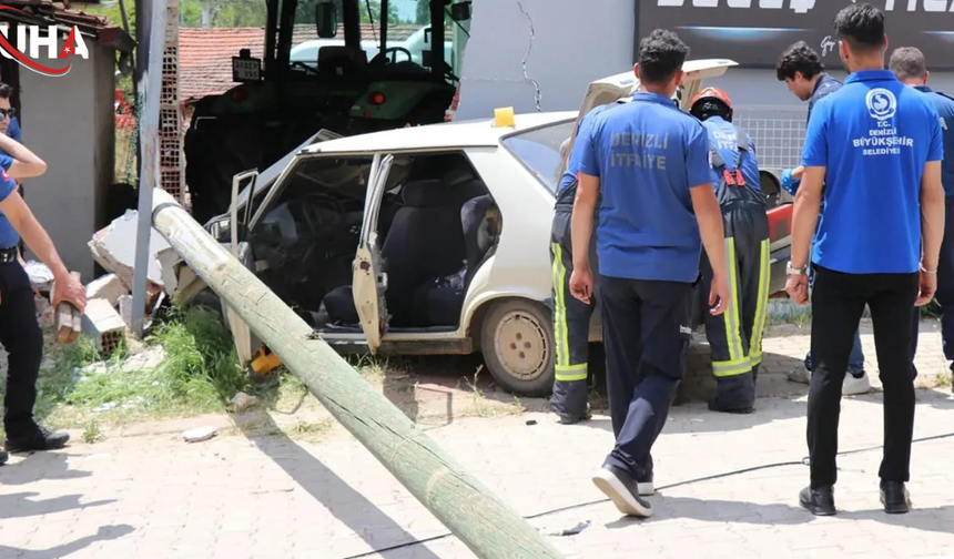 Denizli'de Araç Duvara Çarptı: Yaşlı Çift Hayatını Kaybetti