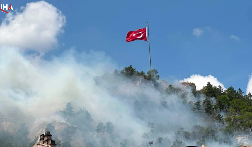 Kütahya Kalesi’nin Eteklerinde Yangın: Ekipler Alevlerle Mücadele Ediyor