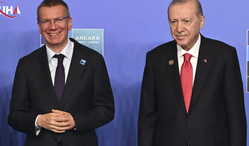 Cumhurbaşkanı Erdoğan, Letonya Cumhurbaşkanı Rinkevics İle Görüştü