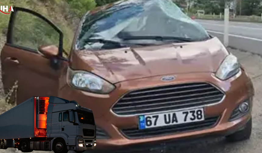 TIR'ın Biçtiği Otomobildeki Yaşlı Çift Hayatını Kaybetti