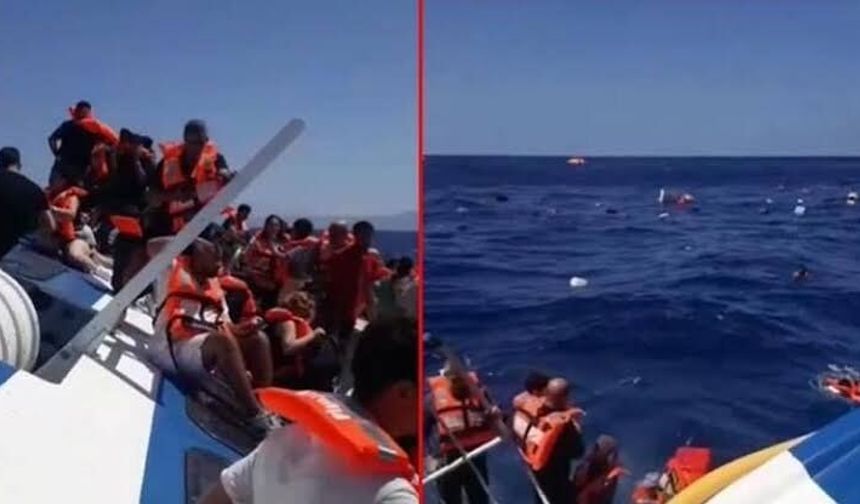 Girne Açıklarında Alabora Olan Gemiden Dehşet Verici Görüntüler: Batıyoruz...