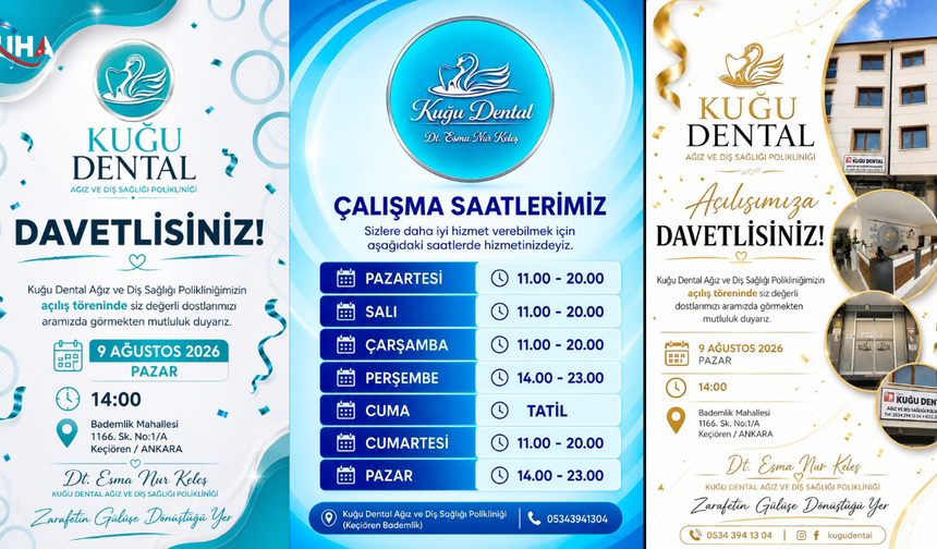Keçiören'de Yeni Sağlık Yatırımı: Kuğu Dental Ağız Ve Diş Sağlığı Polikliniği Kapılarını Açıyor