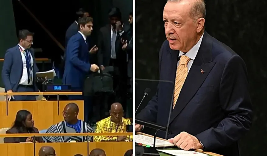 Cumhurbaşkanı Erdoğan, BM Zirvesi'nde Konuşurken İsrail Heyeti Salondan Ayrıldı