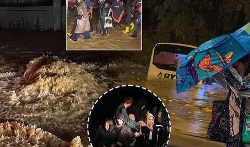 İstanbul'da Sel Felaketi Bu Kez Anadolu Yakası'nı Vurdu! Kayıp 2 Kişi Aranıyor
