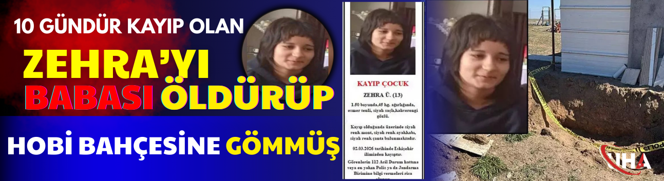 10 Gündür Kayıp Olan Zehra’yı Babası Öldürüp Hobi Bahçesine Gömmüş