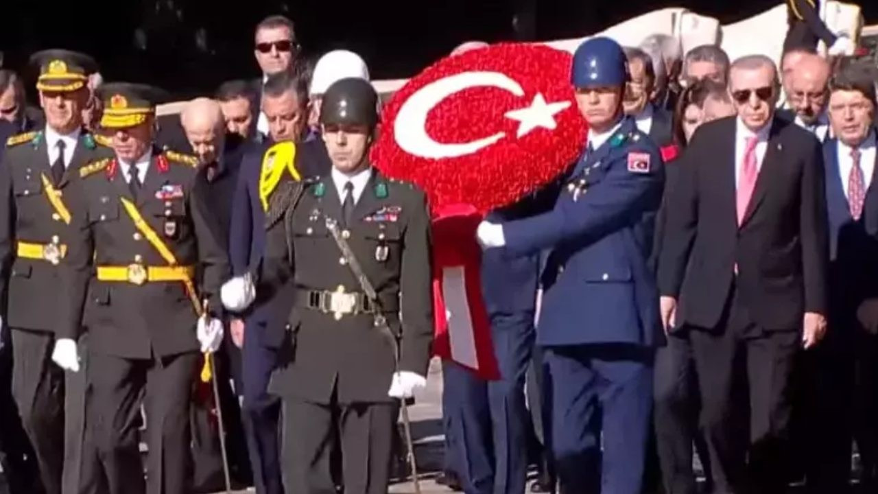 Anıtkabir'de! Erdoğan Anıtkabir'de! Erdoğan