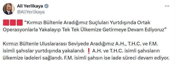 B A K A N Y E R L I K A Y A K I R M I Z I B U L T E N L E A R A N A N 670079 198519