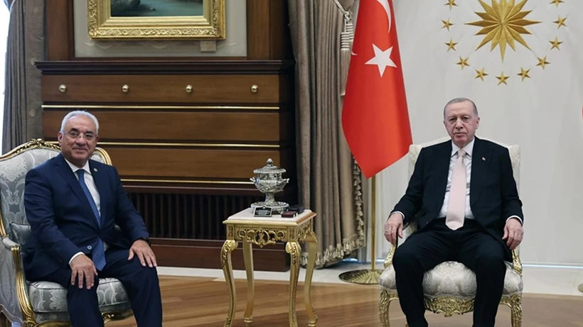 Cumhurbaşkanı Erdoğan, Dsp Genel Başkanı Aksakal'ı Kabul Etti