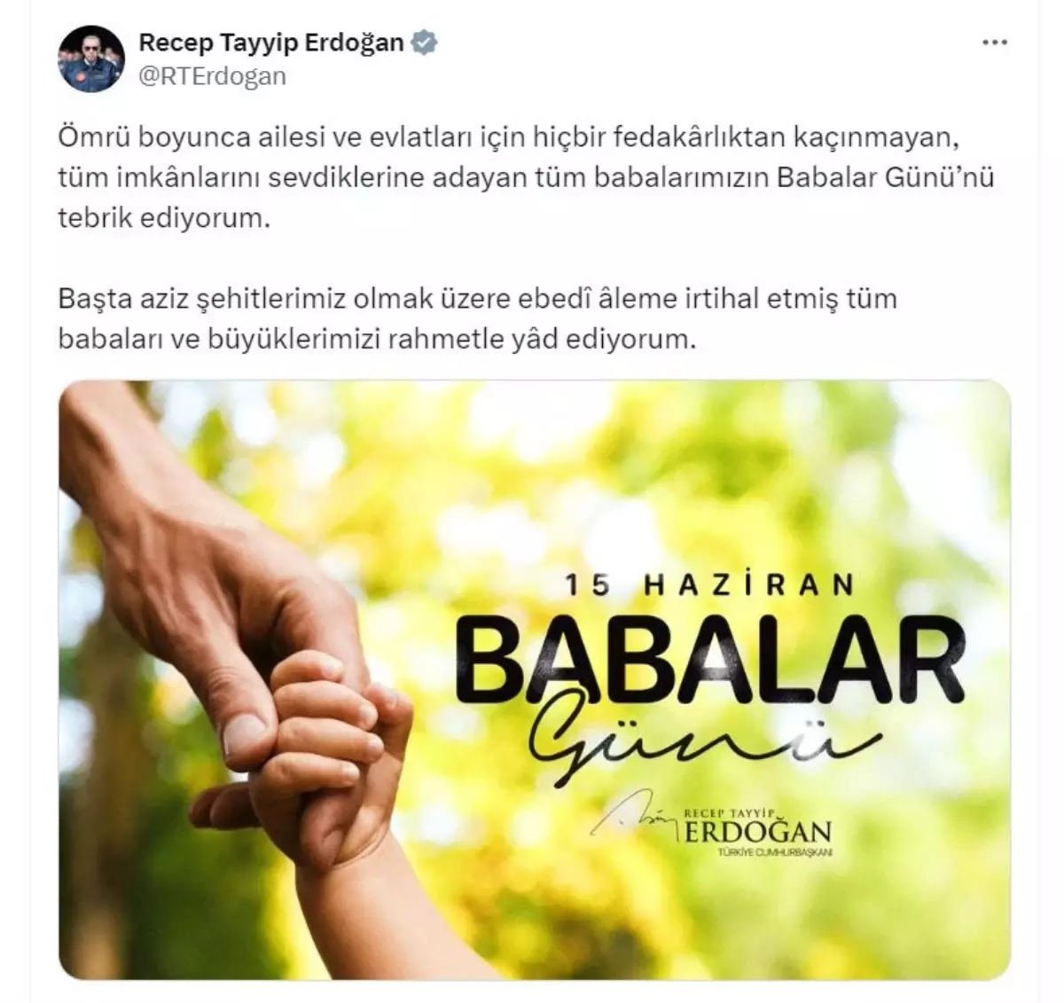 Erdoğan Babalar Günü