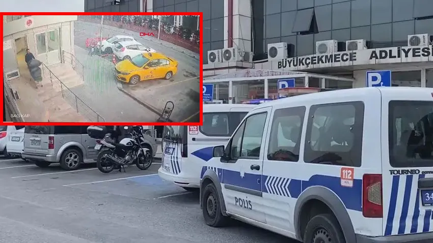 Adliyedeki büyük soygunun görüntüleri ortaya çıktı