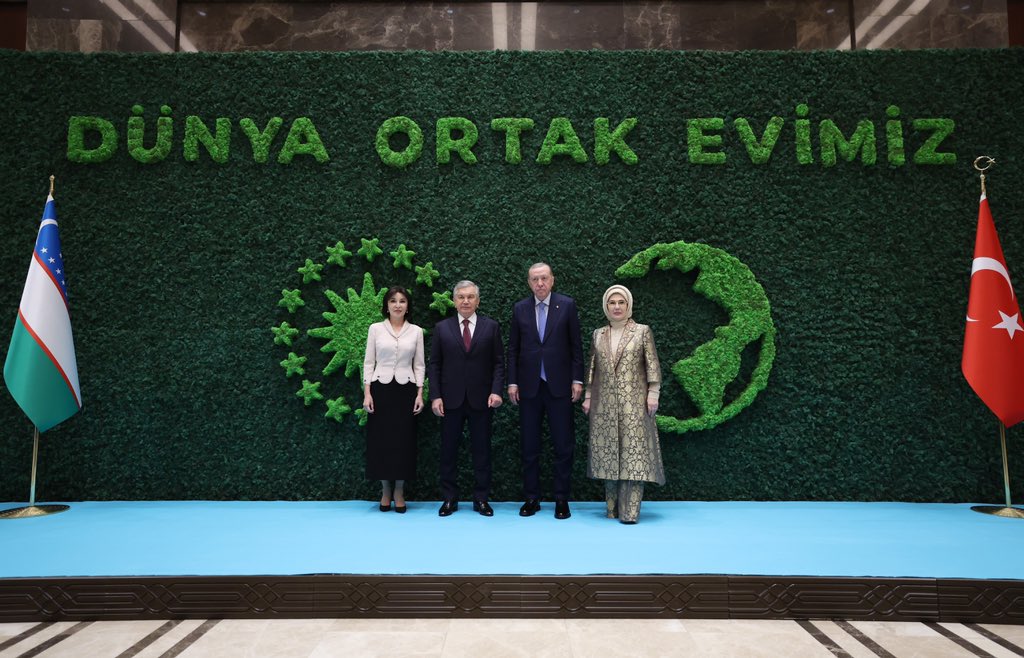 Erdoğan, Özbekistan Cumhurbaşkanı’nı Törenle Karşıladı