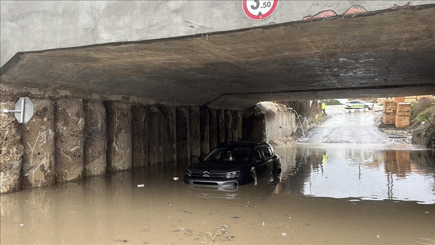 Edirnede Saganak Yagış 1