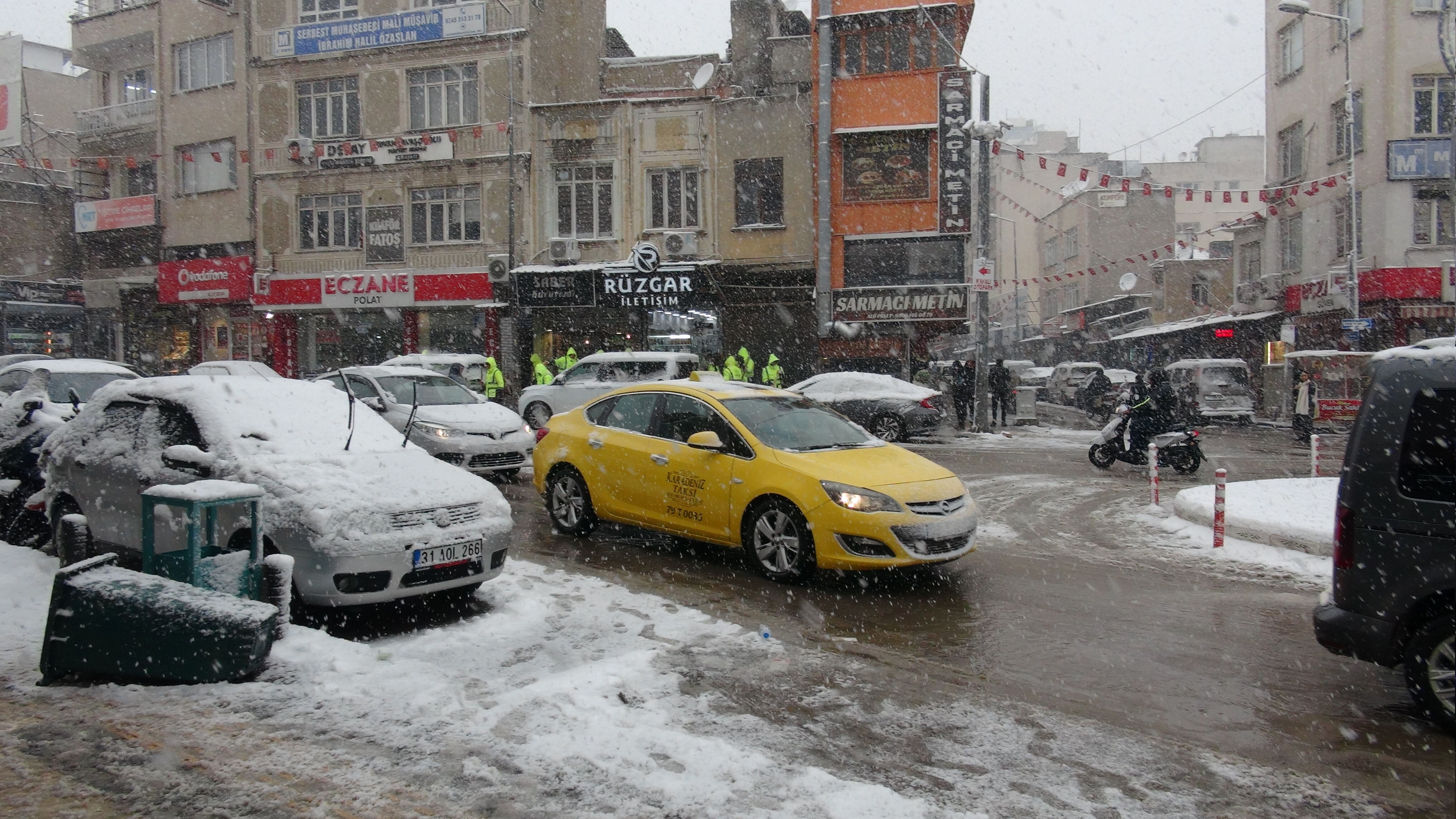 Kilis’te Kar Yağışı İlçe Genelinde Etkili Oldu