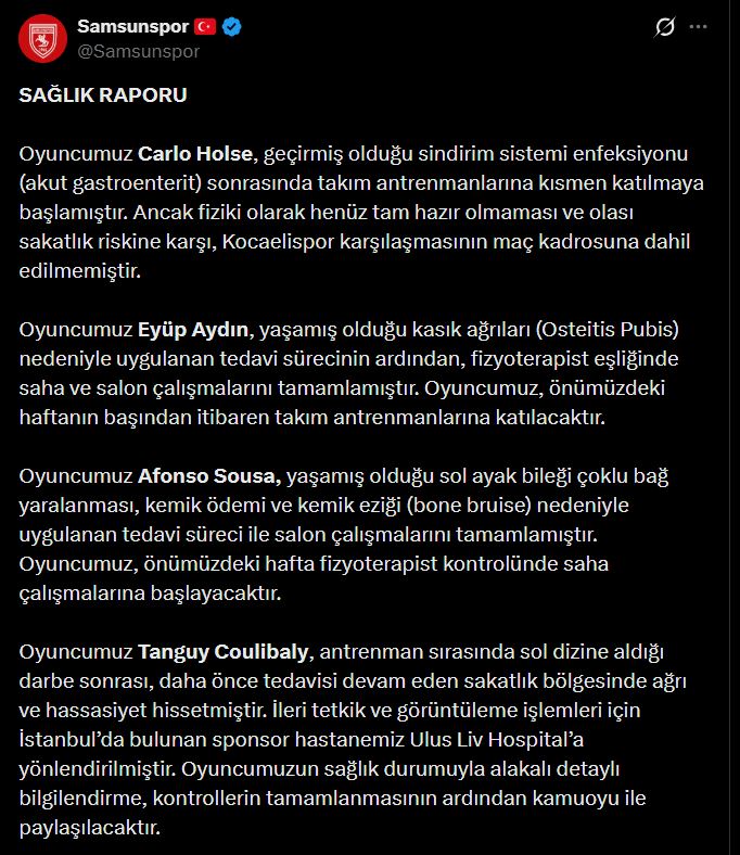 S A M S U N S P O R 4 F U T B O L C U N U N S A K A T L I K D U R U M 1131557 335957