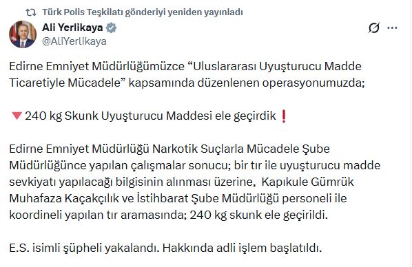 E D I R N E D E 240 K I L O S K U N K E L E G E C I R I L D I 1155027 342994