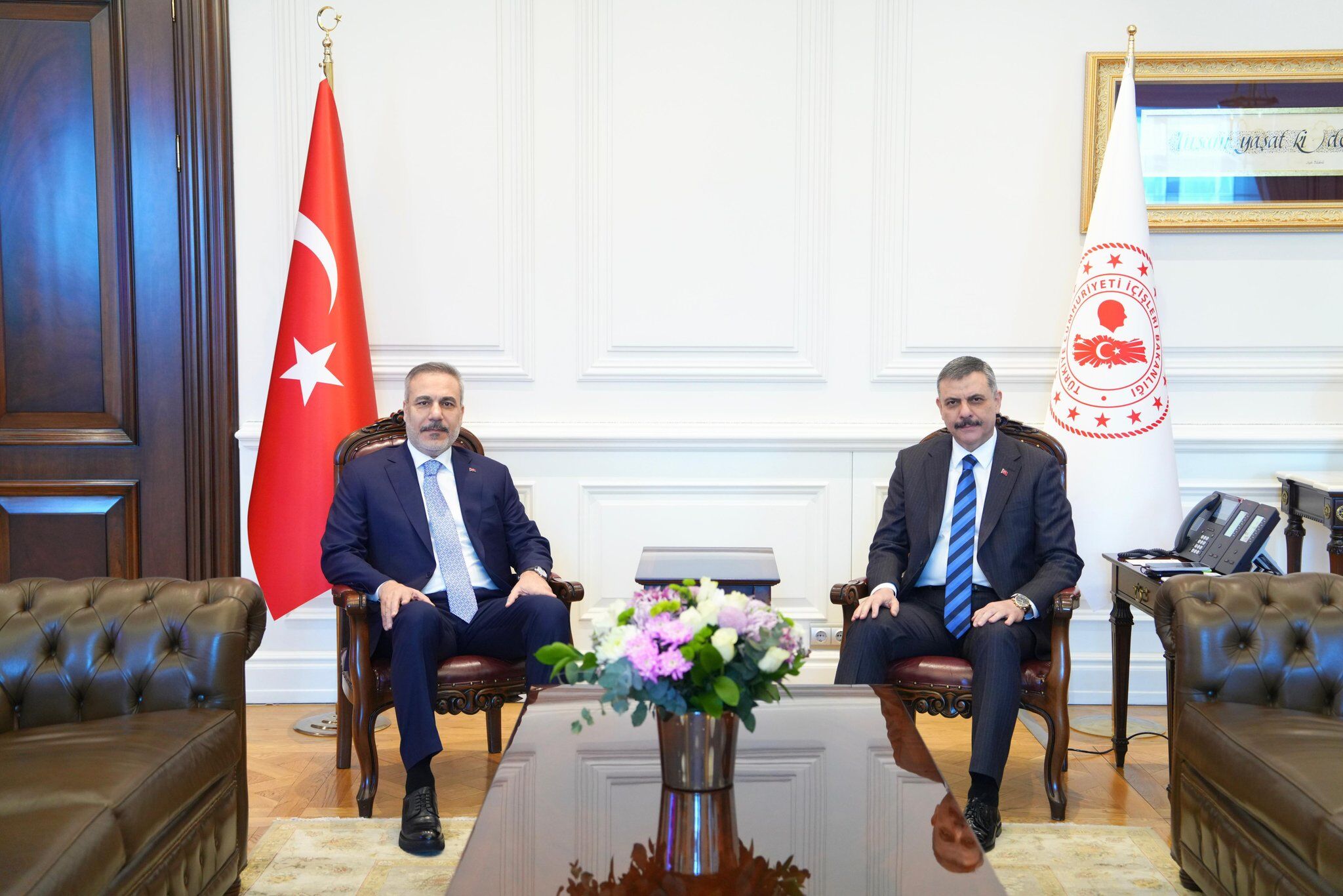 Hakan Fidan, İçişleri Bakanı Çiftçi İle Bir Araya Geldi