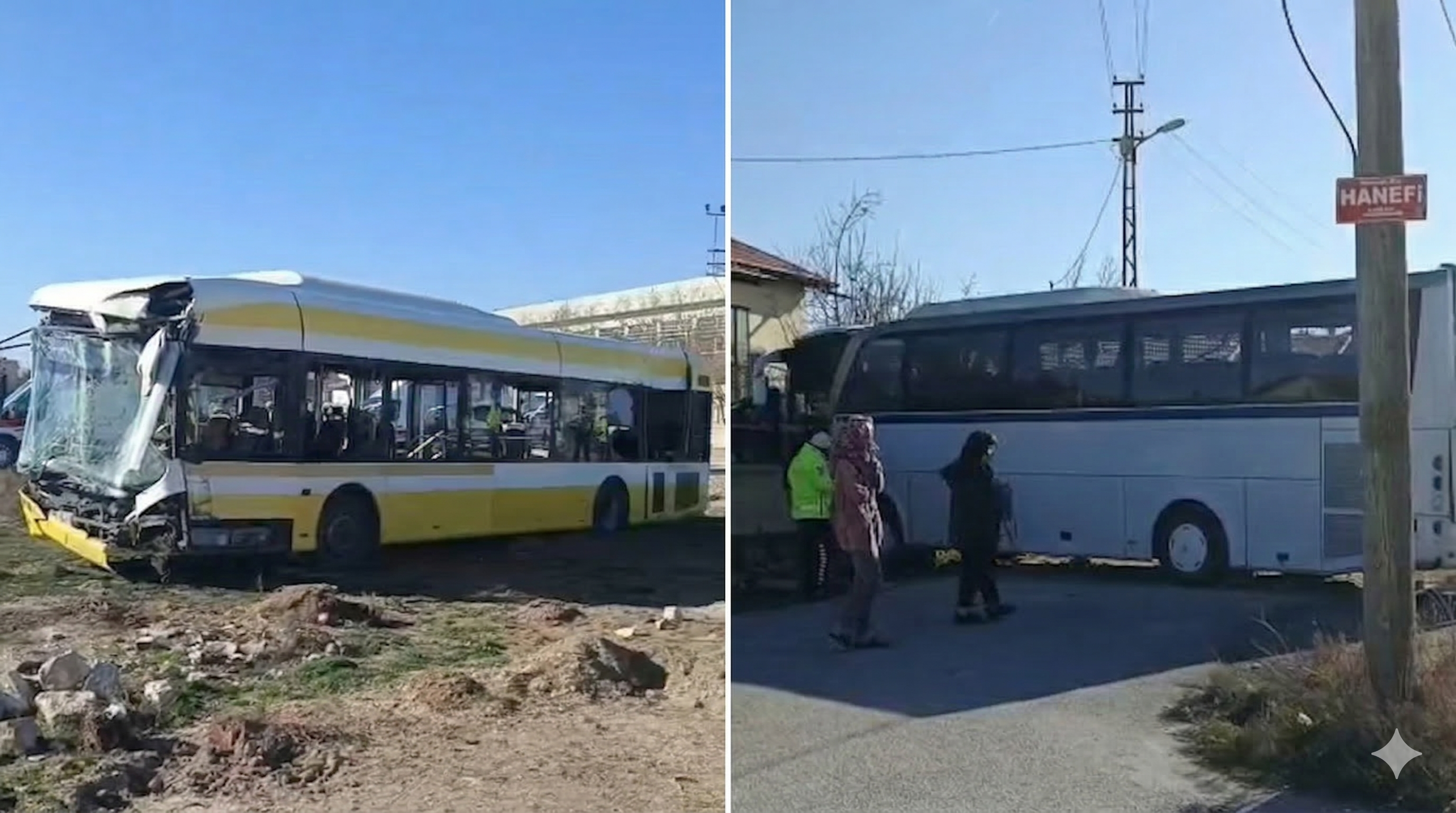 Belediye Otobüsü İle Servis Çarpıştı 17 Kişi Yaralandı