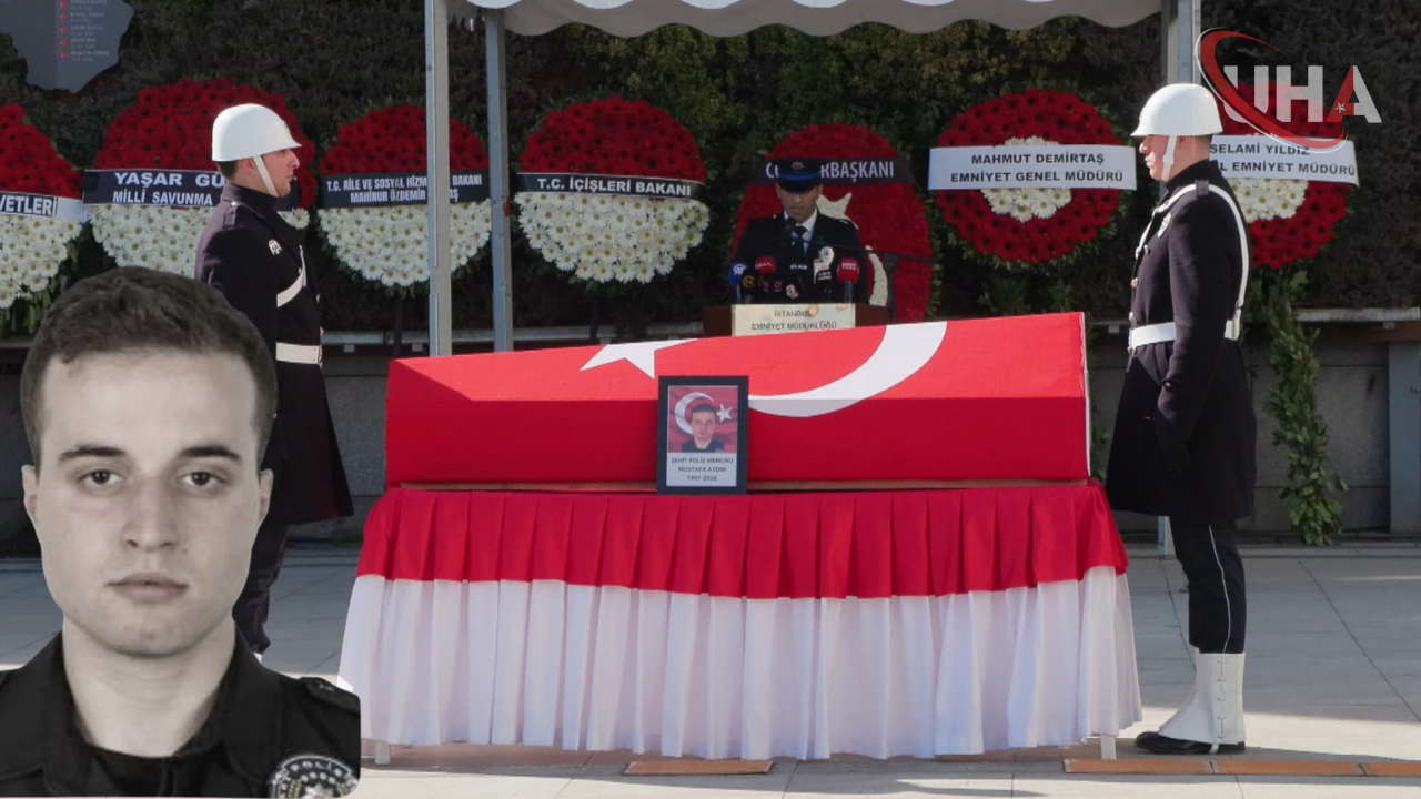 İstanbul’da Şehit Polis Mustafa Aydın Son Yolculuğuna Uğurlandı
