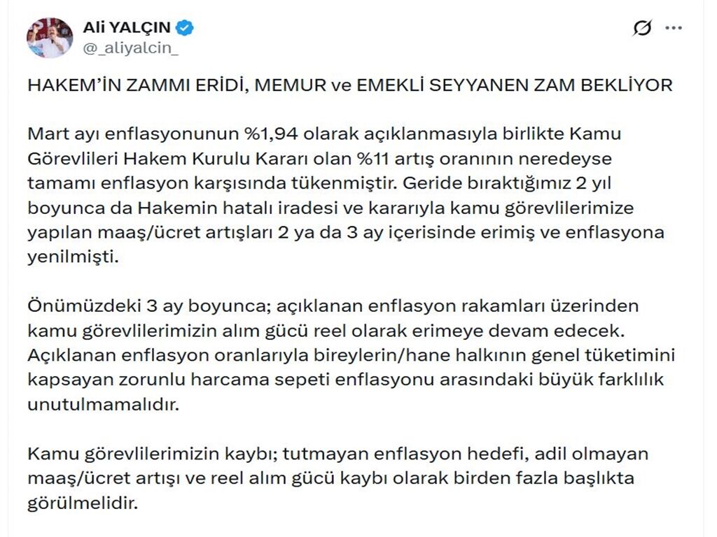 Memur Sen Genel Başkanı Yalçın1