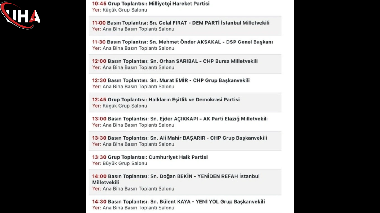 tbmm-resmi-ajandasi-yayinlandi