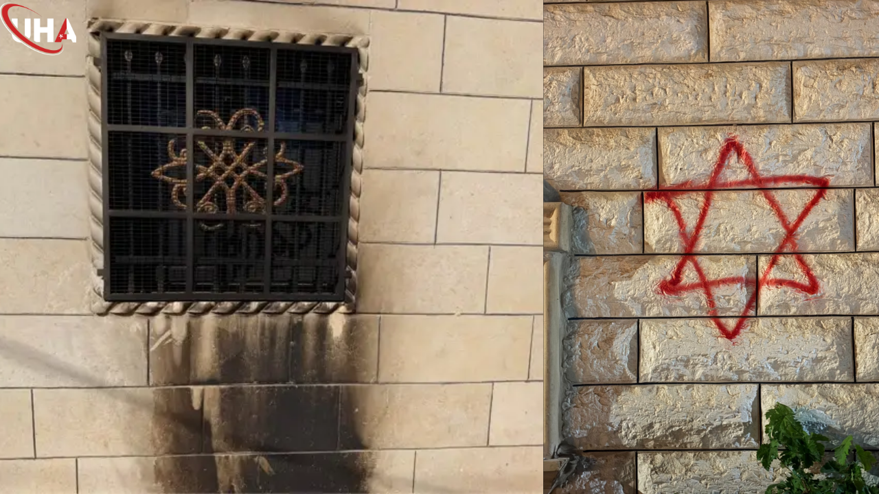 İsrailli Yerleşimciler Batı Şeria'da Camiyi Ateşe Verdi