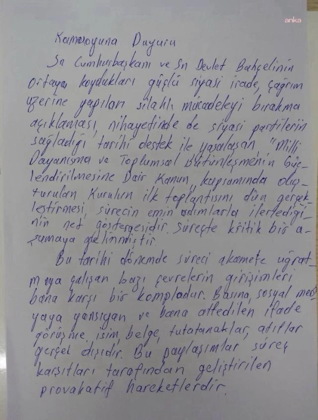 Öcalan Mektup