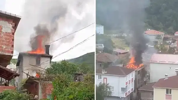 Kastamonu'da İki Katlı Ev Alev Alev Yandı!