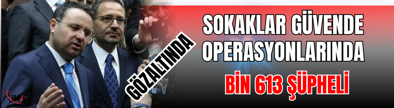 Sokaklar Güvende Operasyonlarında Bin 613 Şüpheli Gözaltında