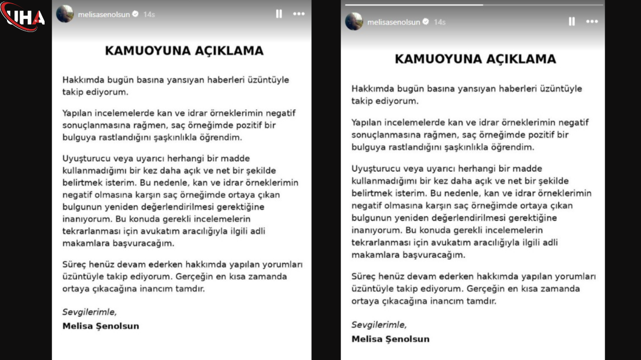 Melisa Şenolsun Açıklama