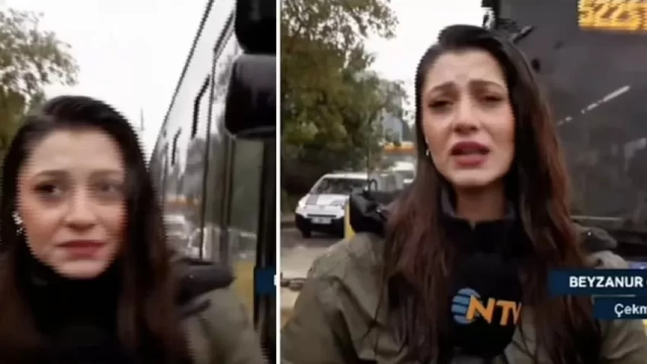 NTV Muhabirine Canlı Yayında İETT Otobüsü Çarptı! O Anlar Kamerada